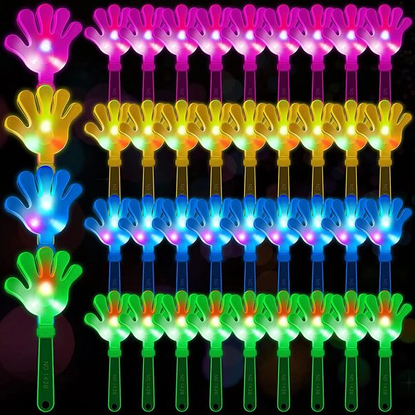 Led Rave Toy 12pcs Mão Clappers acendem LED Clappers Noisemakers Loud Noise Maker Toy Clap Toy para festa de aniversário de casamento Favores Suprimentos 231030