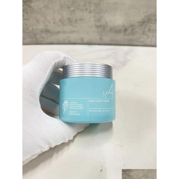 Andere Massageartikel Großhandel Marke Korean Aqua Clinity Creme für empfindliche Haut N4 Gesicht 50 ml Pflege Tag Nacht Feuchtigkeitsspendend Top Qualit Dhsfr