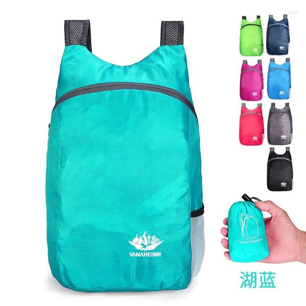 Rucksack 85g 22L Leichte Rucksäcke Für Frauen Männer Faltbare Wasserdichte Weibliche Tasche Reise Einfach Tragen Hand Multi-farbe bolsas