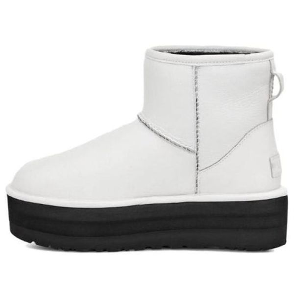 scarpe Scarpe da uomo e da donna su misura realizzate esclusivamente a mano, stivali da neve caldi e alla moda UG Classic Mini Platform Matte Boot 'Ultra Matte White' 1130611-UMWH