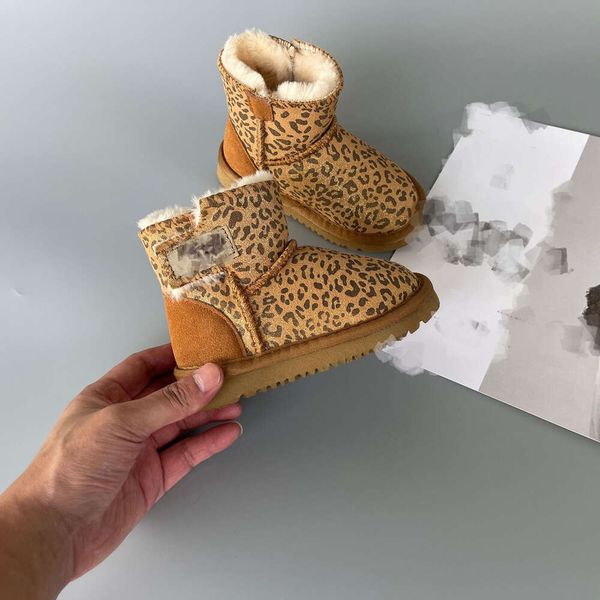 Çocuk yürümeye başlayan çocuk tasarımcısı Tasman terlik tazz Avustralya Ugglie bebek bebekler ayakkabı kürk slaytlar gerçek deri ultra mini boot kış erkek kızlar düz katır kar patikleri ultra