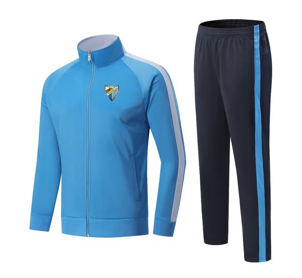 Malaga CF Uomo adulto bambino set sportivo per il tempo libero outdoor caldo Felpa sportiva per il tempo libero con cerniera completa in inverno