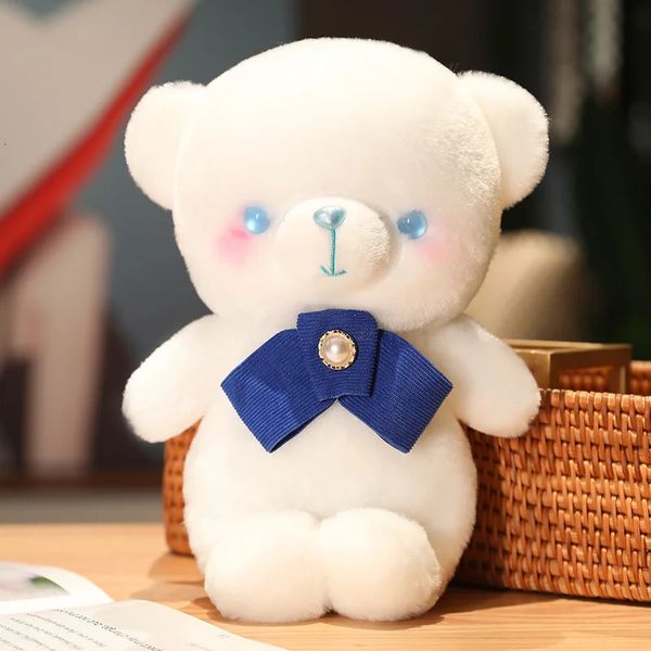 Bonecas de pelúcia Kawaii Urso Crianças Brinquedo de Pelúcia Bowtie Urso Sofá Travesseiro Decoração de Casa Crianças Acompanham Boneca Enviar Presentes para Crianças 231030