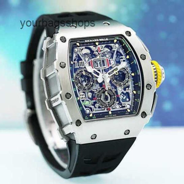 Marca relógio de pulso de luxo rm relógio de pulso Rm11-03 Rm11-03 oco relógio suíço mundialmente famoso rm1103 titânio metal vinho e3di utqc