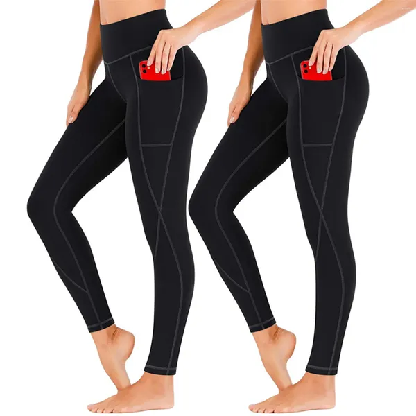 Calças ativas femininas sem costura leggings esportivas magro quadril levantamento gradiente ginásio adequado para formal festa diária bola