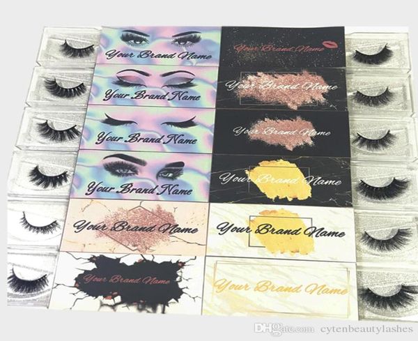 Designs für Wimpern Mink Lashes Logo Natürliche Wimpern Private Aufkleberetikett9136374