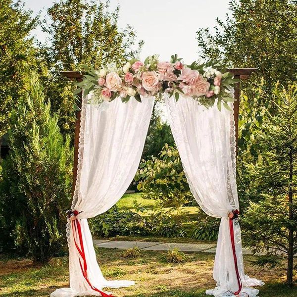 Flores decorativas flor swag para decoração rústico arco de casamento artificial folhas verdes rosa porta grinalda casa
