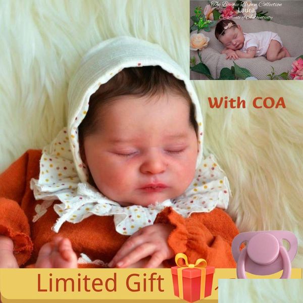 Puppen 20 5 Zoll Unvollendete Reborn Doll Kit Laura Limited Edition mit 2. COA Vinyl Blank Baby Kits 230710 Drop Delivery Spielzeug Geschenke Dhc4E