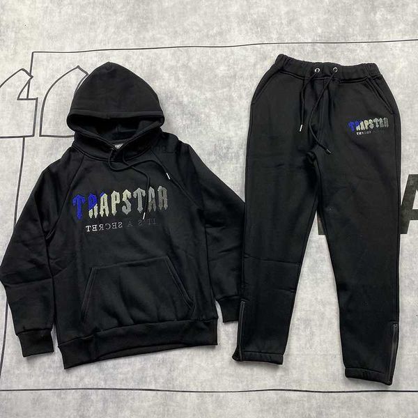 5A New Men's Trapstar Tracksuits Bordado Shooter Mulheres Quentes Y2K Hoodies Designer Manga Longa Pulôver Com Capuz Com Calças Zipper Up Calças Tamanho S-XL BFSF