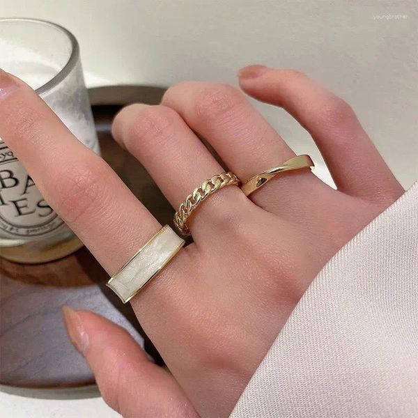 Кольца кластера, дизайн женской индивидуальности и темперамента, INS, кольцо на указательный палец, простой комплект из трех предметов, оптовая продажа