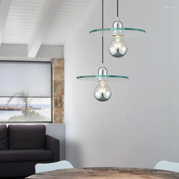 Lâmpadas pendentes Luzes vintage jantar vidro pendurado lâmpada loft luminária moderna luz quarto com âmbar claro