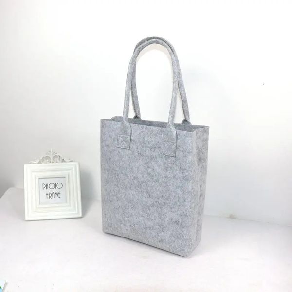 Borse per la spesa Borsa per la spesa da uomo minimalista in feltro grigio Borsa da donna in feltro di lana Borsa a tracolla casual Donna Borsa a tracolla vegana 231031