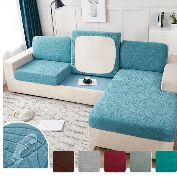 Cadeira cobre jacquard elástico sofá capa de almofada para sala de estar pet crianças protetor de móveis anti-poeira engrossar assento lavável removível