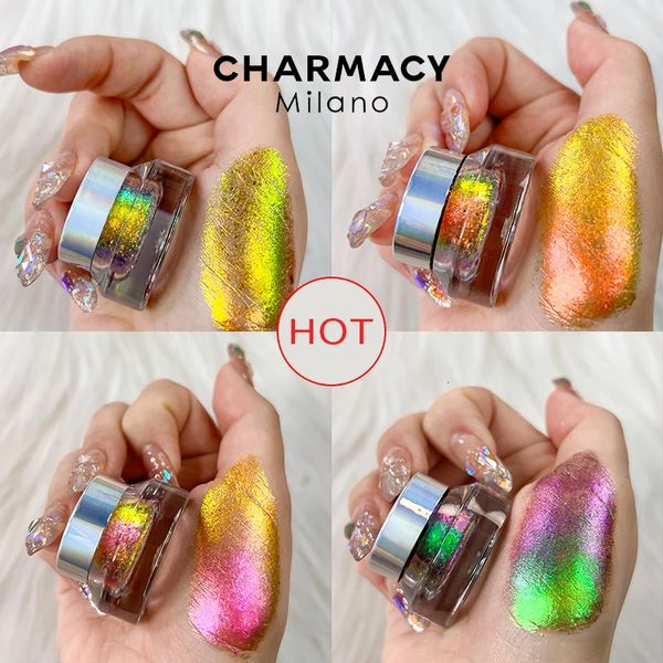 Sombra de olhos CHARMACY Multichrome Alta Qualidade Profissional Gel Sombra Glitter Longa Duração Vegan Eye Shadow Maquiagem Cosmética para Mulheres 231031