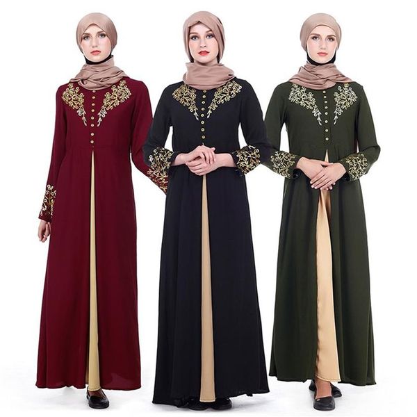 Abito con stampa musulmana di moda Donna MyBatua Abaya con Hijab Jilbab Abbigliamento islamico Abito lungo Burqa Dropship338s