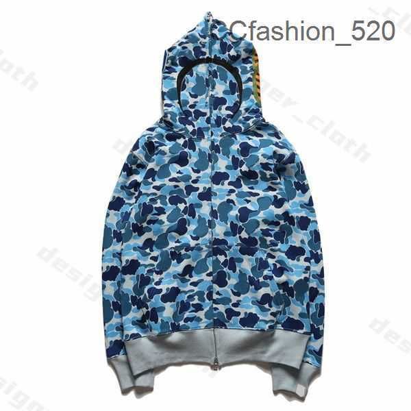 Felpa con cappuccio Bapes Suprem Felpe con cappuccio Sharks all'ingrosso economici per Full Zip Up Uomo Donna Moda Uomo Deisigners Nero Off White Uomo Felpe casual di alta qualità Bape 7CI9