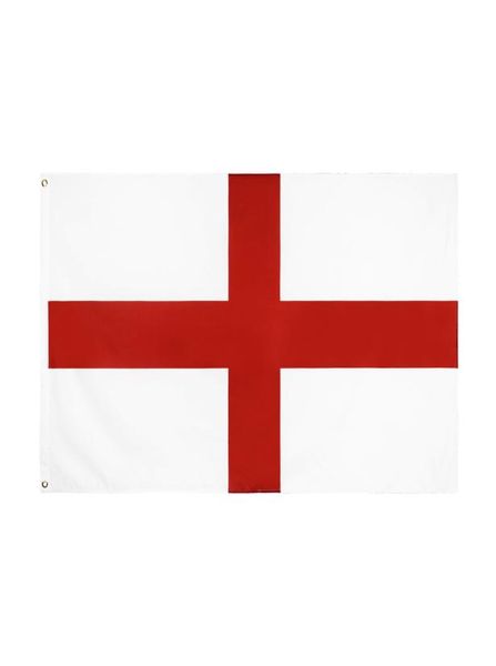 Auf Lager, 3 x 5 Fuß, 90 x 150 cm, zum Aufhängen, weißer Hintergrund, rotes Kreuz, UK-England-Flagge und Banner für Feiern, Dekoration 6472582