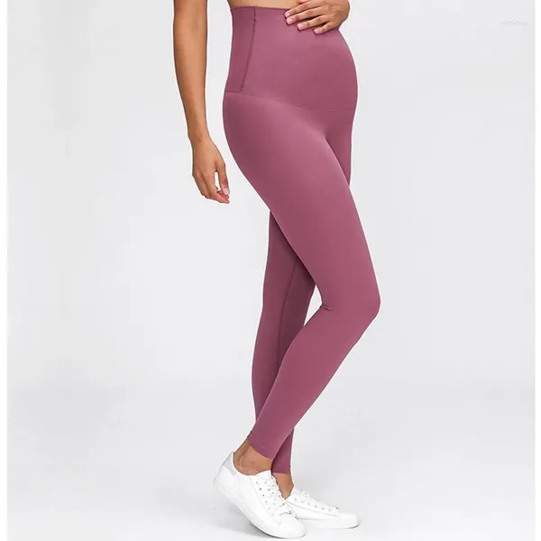 Calças ativas Heyyoga Mulher de quatro maneiras elásticas em casa Fitness Workout Leggings Amanteigado-macio High Rise Yoga Sport Gym Grávida