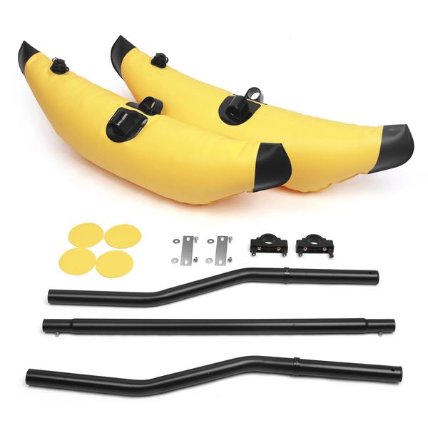 Accessori per kayak Galleggiante per kayak Galleggiante gonfiabile per kayak in PVC con bracci laterali Asta per kayak Kit sistema di stabilizzazione galleggiante per barca da pesca in piedi 231031