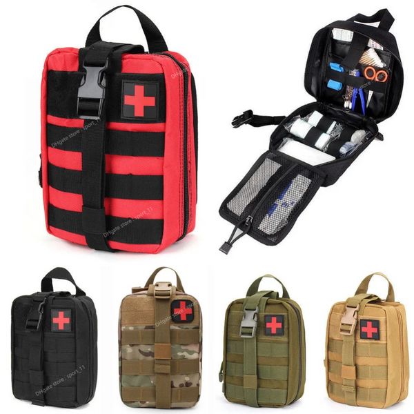 Saco de cintura tático militar molle emt kit de primeiros socorros de liberação rápida acessórios de caça de acampamento médico pacote edc sobrevivência ao ar livre caça sacos de caça