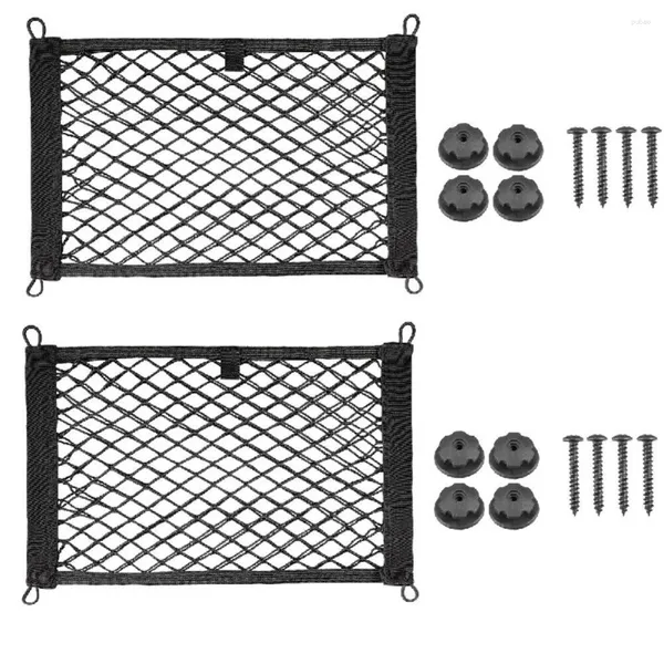 Parti dell'organizzatore per auto Reti di carico per camion 45x25 cm/17,71x9,84 pollici Borsa a rete elastica elastica per riporre oggetti Tasca piccola marca