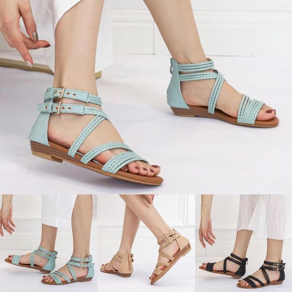 Sandálias Custom Durável Non Slip Wedge Heel para Mulheres Open Toed Sapatos Grosso Soled Soft Womens Borracha Tamanho 8