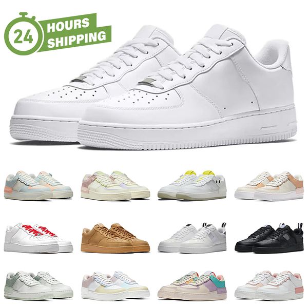 air force 1 erkek kadın Koşu ayakkabısı air shadow Sadece üçlü beyaz siyah spor ayakkabı buğday volt turuncu kırmızı kadın ladin aura pastel erkek spor ayakkabı eğitmeni