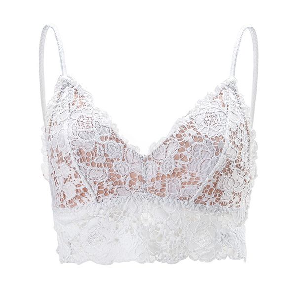 Roupa íntima francesa menina ultra fina bralette renda linda costas sem anel de aço sling envolto triângulo copo sutiã leve e confortável lingerie de renda D 7