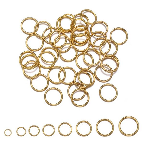100-200pcs 4/5/6/8/10mm Anéis de salto de aço inoxidável Conectores de anéis divididos para fabricação de joias DIY Suprimentos Acessórios Fabricação de joias no atacado Descobertas de joias