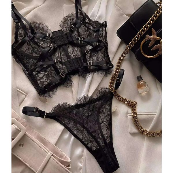 Lingerie sexy roupa íntima de renda extravagante sutiãs e calcinhas eróticas transparente atraente conjunto bilizna terno de sexo nu