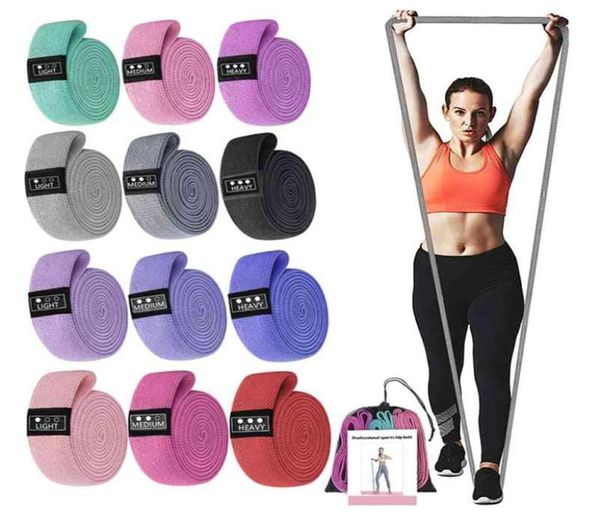 105lb langes Widerstands-Loop-Band-Set, Unisex, Fitness, Yoga, elastisch, Hüftkreis, Oberschenkel, Kniebeugen, Workout, Fitnessstudio, Ausrüstung für Zuhause 2106245162250