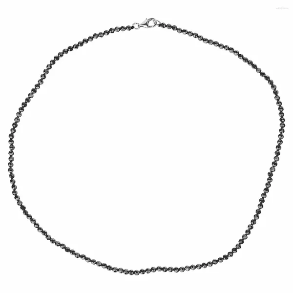 Ciondoli Moda Fatti a mano Collana di filo di spinello nero Mini sfaccettato Birthstone Gemstone Gioielli Regali per le donne Ragazze 2023 Trendy Choker