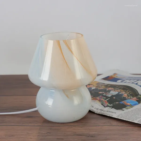 Lampade da tavolo in vetro retrò per camera da letto comodino soggiorno caffetteria casa arredamento creativo colorato