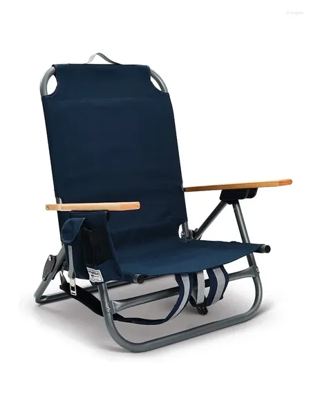 Móveis de acampamento Sport-Brella SunSoul Cadeira de praia dobrável leve com mochila azul