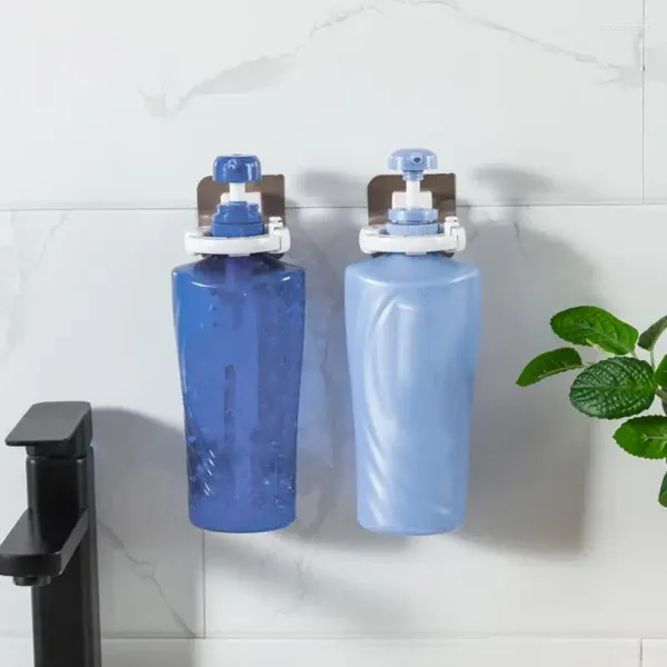 Dispenser di sapone liquido autoadesivo portabottiglie per gel doccia gancio per shampoo supporto per appendiabiti a parete accessori da bagno