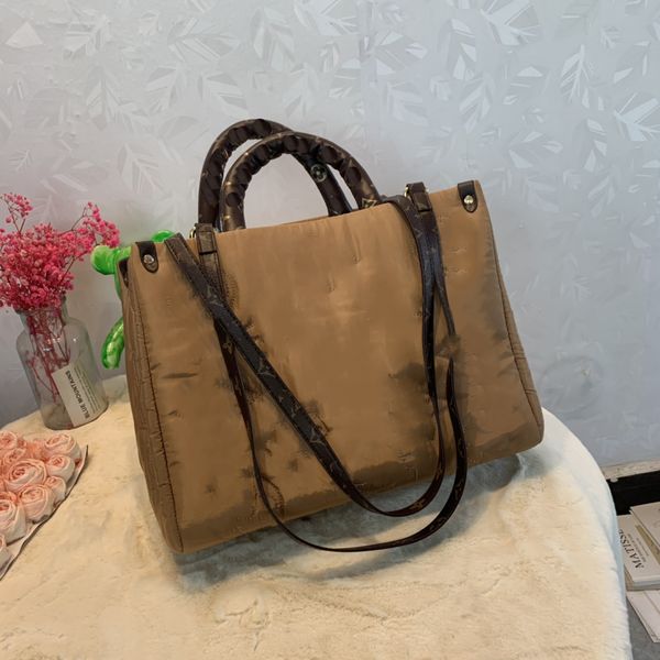 Saco de noite moda náilon acolchoado bolsa designer para baixo algodão mulheres ombro grande acolchoado feminino shopper tote senhora edredão crossbody