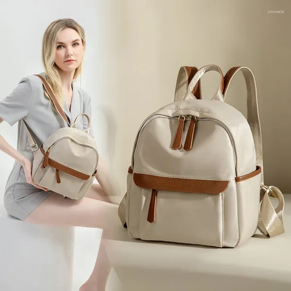 Школьные сумки, маленькие повседневные рюкзаки для женщин, модные сумки для ручной клади для девочек, уличная повседневная сумка, контрастные цвета, противоугонная милая корейская стильная сумка