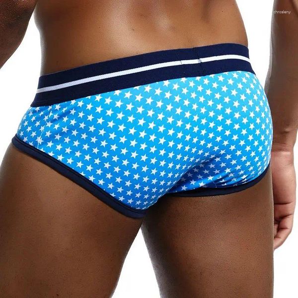 Cuecas sexy gay briefs homens roupa interior calcinha masculina cueca tanga deslizamento homme calzoncillo kincker para bikini jockstrap padrão impresso