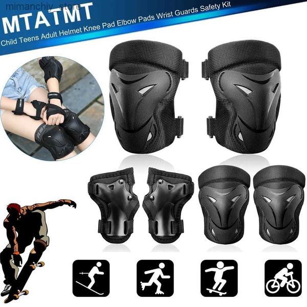 Skate-Schutzausrüstung MTATMT 6 Teile/satz Skating-Schutzausrüstung Set Knie Handgelenkschutz Ellbogenschützer Fahrrad Skateboard Skating Roller Für Kinder Teenager Erwachsene Q231031