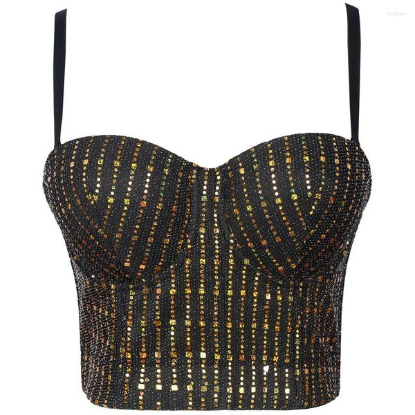 Dames Tanks Egyptische Gouden Spicy Girl Bandeau Zoet Sling Tube Top Nachtclub Feest Cropped Vest Dames Bruiloft Bralette Grote maten