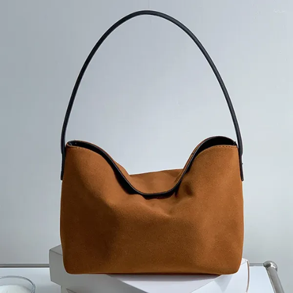 Вечерние сумки, дизайн, однотонная замшевая сумка-тоут для женщин, винтажная женская сумка из искусственного меха под мышками, маленькая сумочка для телефона