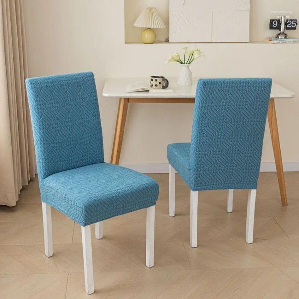 Cadeira cobre simples houndstooth saia mesa de jantar e capa integrada universal restaurante elástico