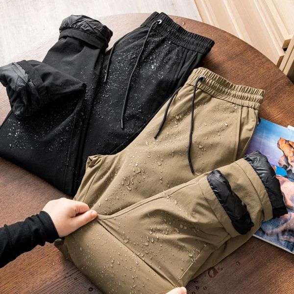 Pantaloni da uomo invernali 90 piumino d'anatra bianco qualità slim impermeabili pantaloni imbottiti caldi da neve capispalla maschile PT 515 231031