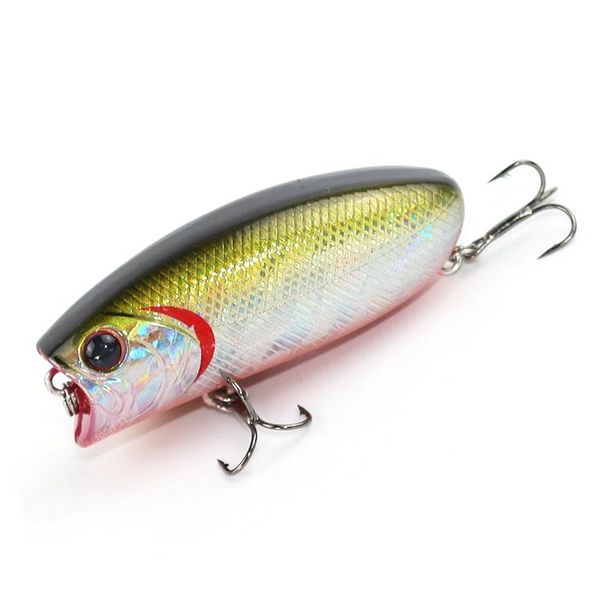 1 stück NEUES Modell Harte Kurbel Angelköder 55mm 10g Künstlicher Popper Harter Köder mit Kugel Minnow Angelwobbler Fischköder AngelnFischereiköder Hochwertiger Sport