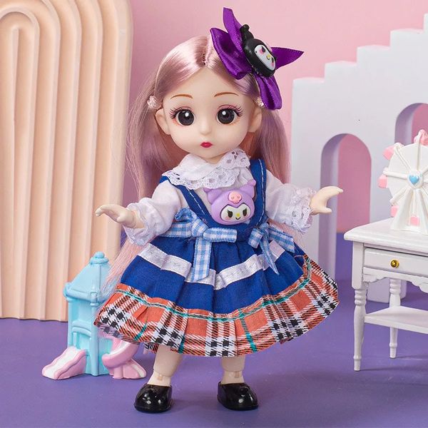 Bonecas 16cm Princesa Boneca BJD com roupas e sapatos Lolita Cute Sweet Face1 12 Articulações móveis Action Figure Presente Criança Kid Girl Toy 231031