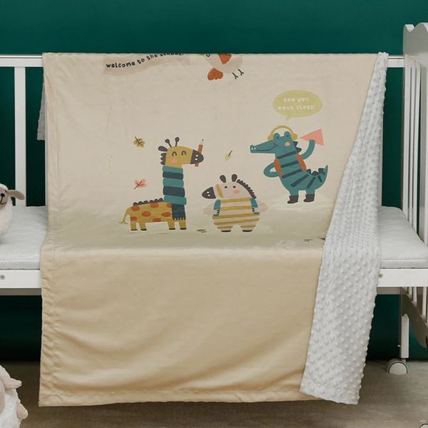 Sacchi a pelo 95 * 160 cm Primavera Autunno Coperte nate Calde soffici fasce morbide Salviette per doccia ad asciugatura rapida Bambini Simpatico cartone animato Trapunte estive per letto 231031