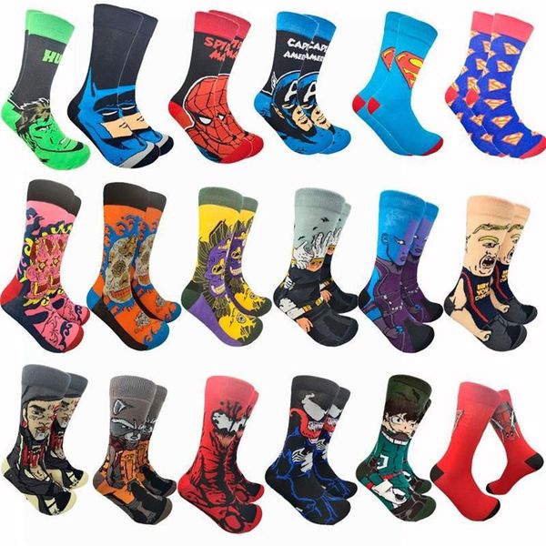 Мужские носки на осень и зиму, повседневные мультяшные баскетбольные мужские и женские носки с героями аниме, уличные персонажи в стиле хип-хоп, скейтборд, веселая езда248W
