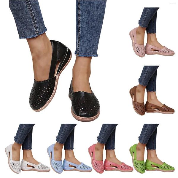 Sandali da donna con zeppa e tacco basso, stile romano, cinturino elastico, scarpe traspiranti intagliate, acqua salata, taglia 6