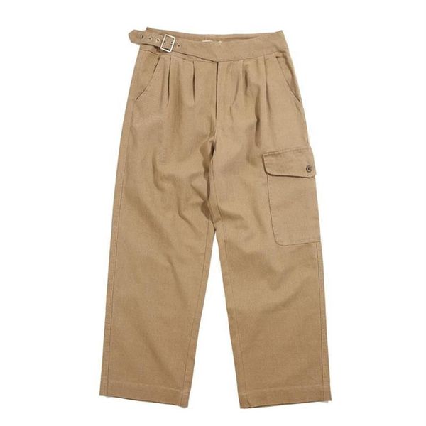 Pantaloni Gurkha Uomo Militare Multi Tasca Cargo Safari Stile Casual Allentato Tinta Unita Pantaloni da Lavoro Uomo Uomo2989