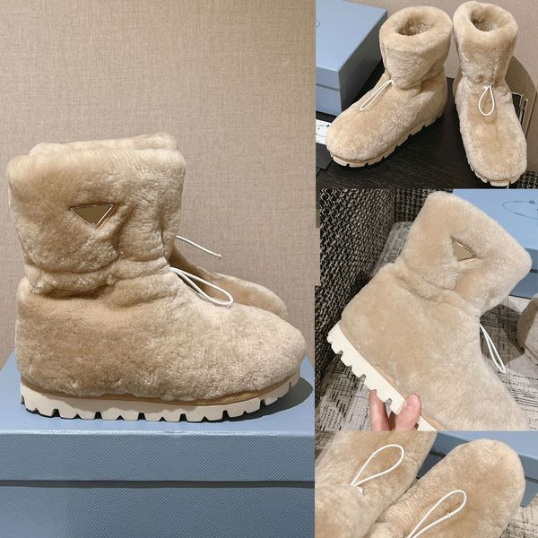 Shearling-Stiefel 1U258N Damenstiefel, Designer-Stiefel, Bewegungsfreiheit, Wärme und Sicherheit sind Schlüsselkonzepte beim Design dieser Shearling-Stiefel. Warme Stiefel